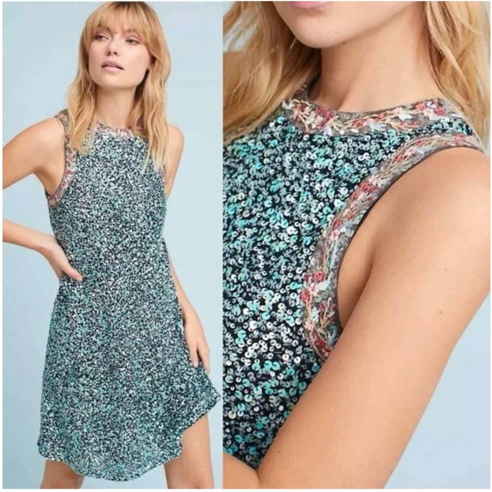 Anthropologie Varun Bahl  NWT Sequin Embellished Embroidered Astronomy SZ 2